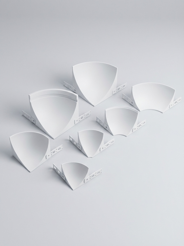 Угловые соединители для скругляющего профиля радиусом R40 / R50 / R55 / R70 для внутренних углов